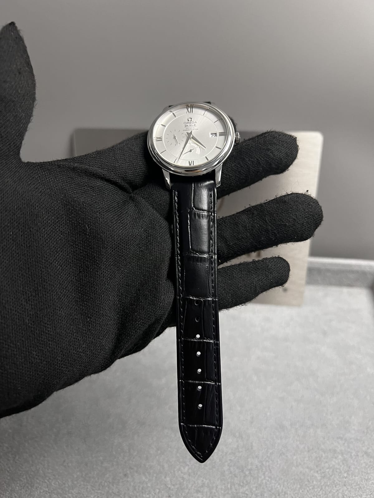 오메가 드 빌 프레스티지 실버다이얼 40mm 14