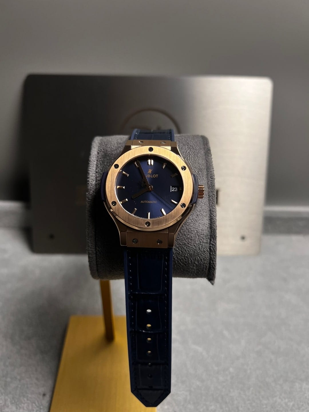 위블로 클래식퓨전 티타늄 콤비 청판 가죽러버밴드 42mm 3