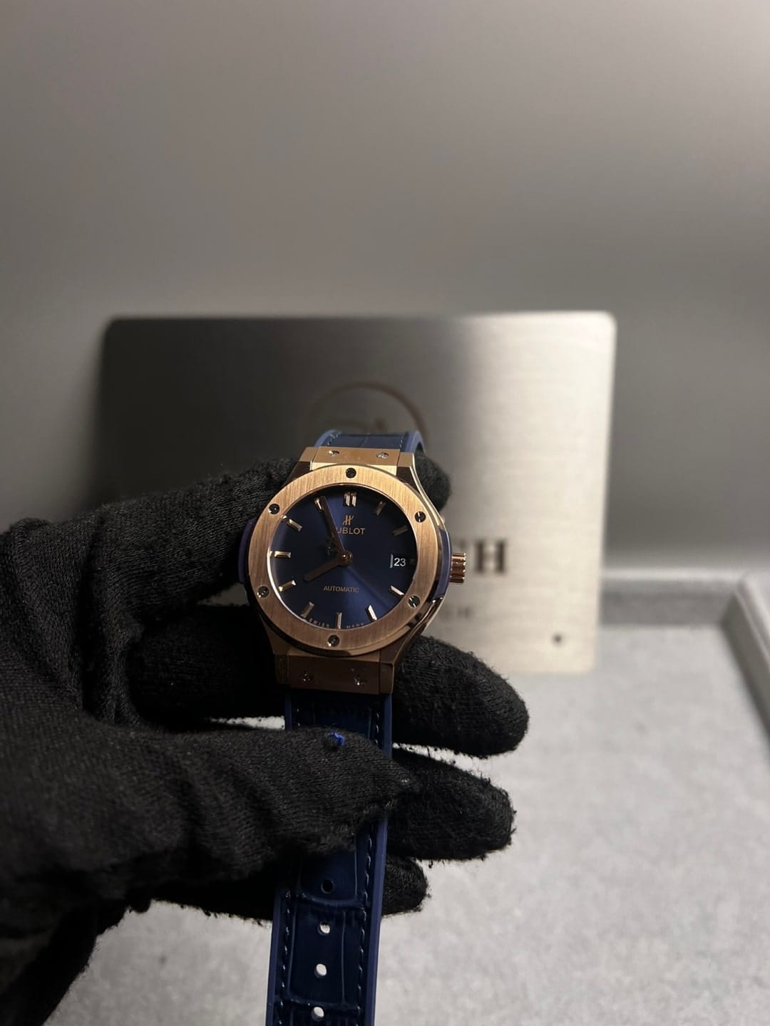 위블로 클래식퓨전 티타늄 콤비 청판 가죽러버밴드 42mm 8