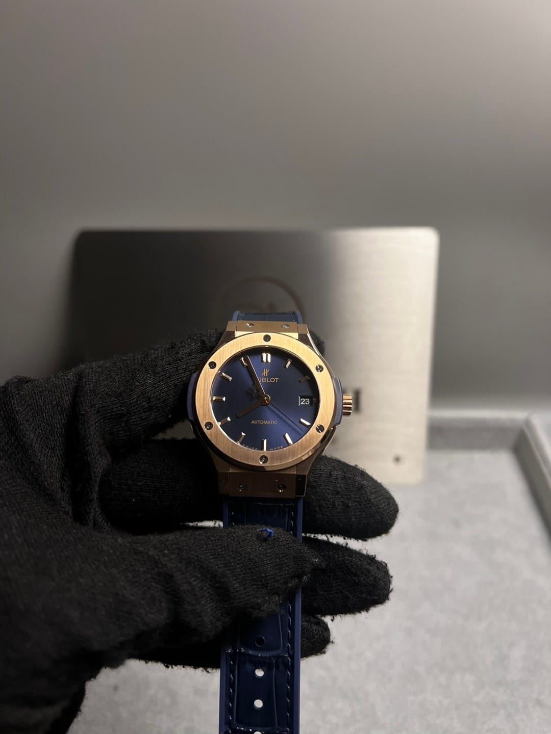 위블로 클래식퓨전 티타늄 콤비 청판 가죽러버밴드 42mm 9