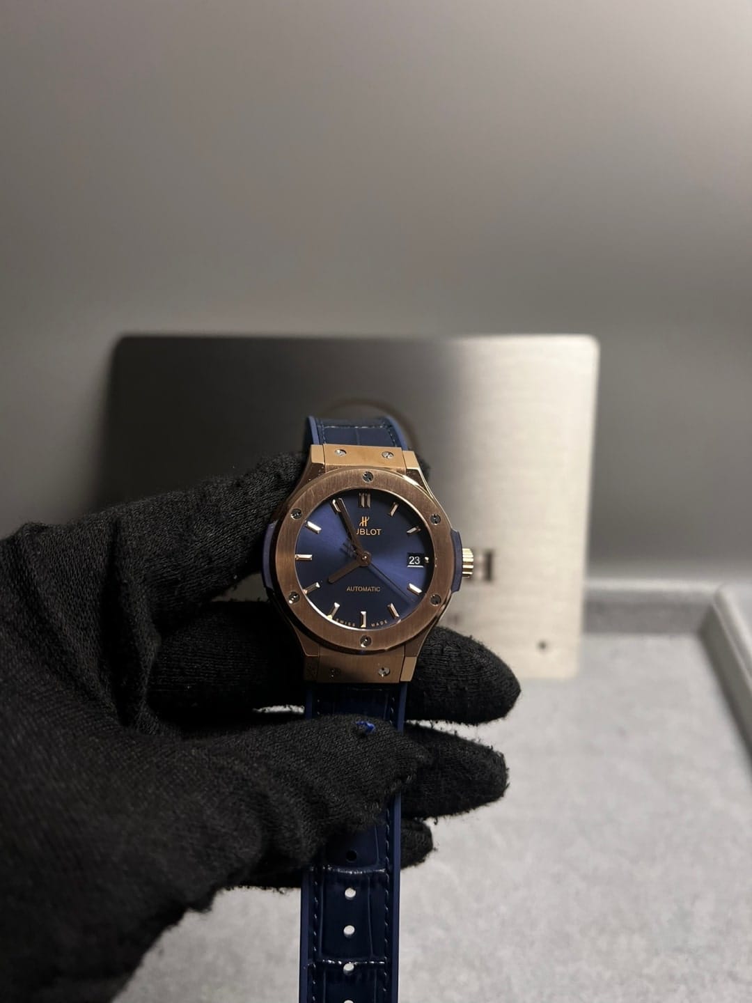 위블로 클래식퓨전 티타늄 콤비 청판 가죽러버밴드 42mm 10