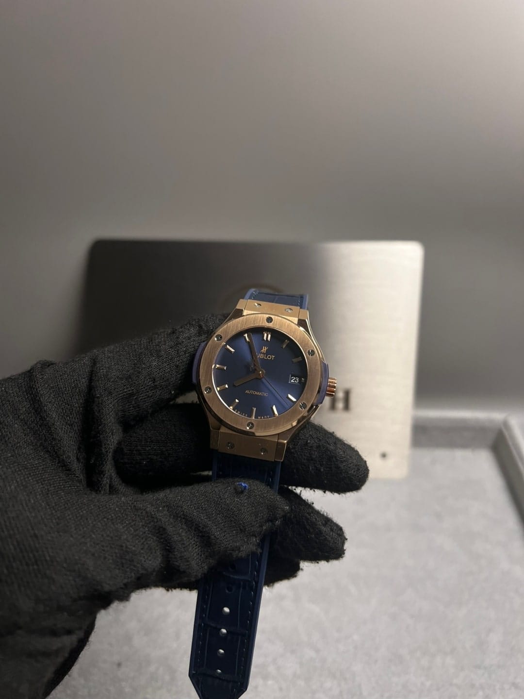 위블로 클래식퓨전 티타늄 콤비 청판 가죽러버밴드 42mm 11