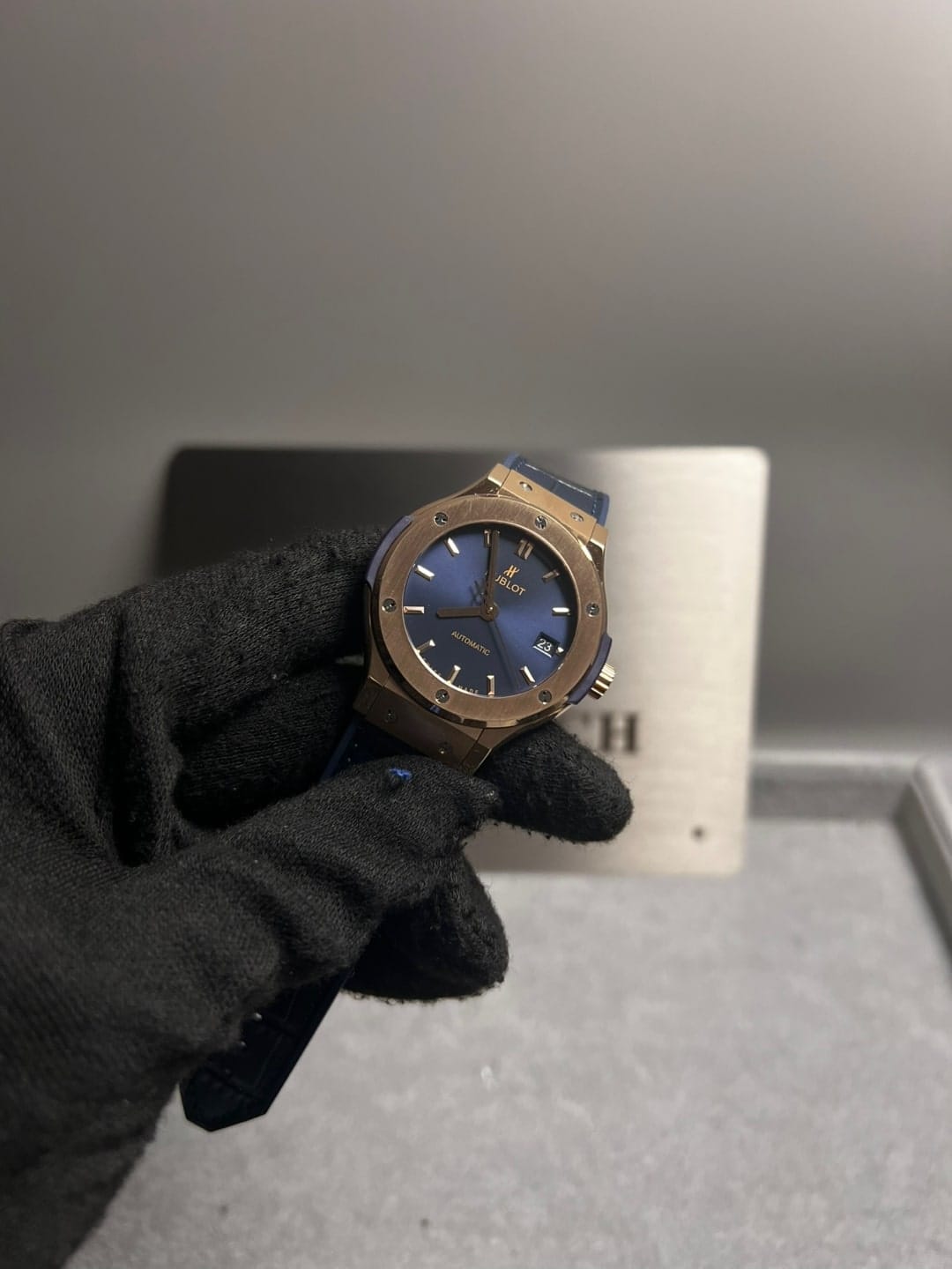 위블로 클래식퓨전 티타늄 콤비 청판 가죽러버밴드 42mm 12
