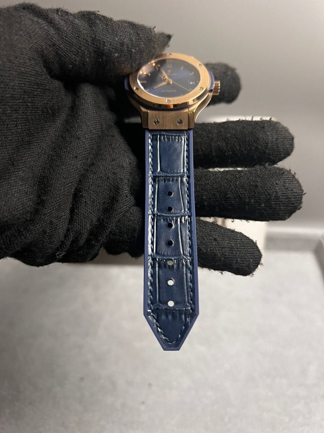 위블로 클래식퓨전 티타늄 콤비 청판 가죽러버밴드 42mm 15