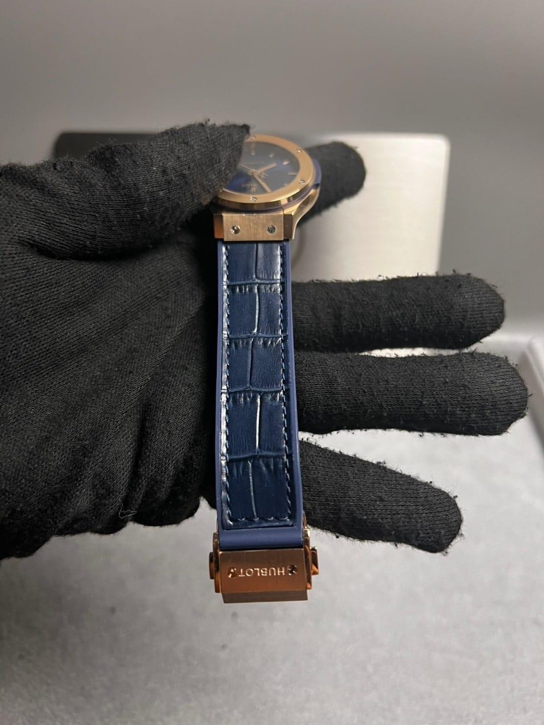 위블로 클래식퓨전 티타늄 콤비 청판 가죽러버밴드 42mm 16