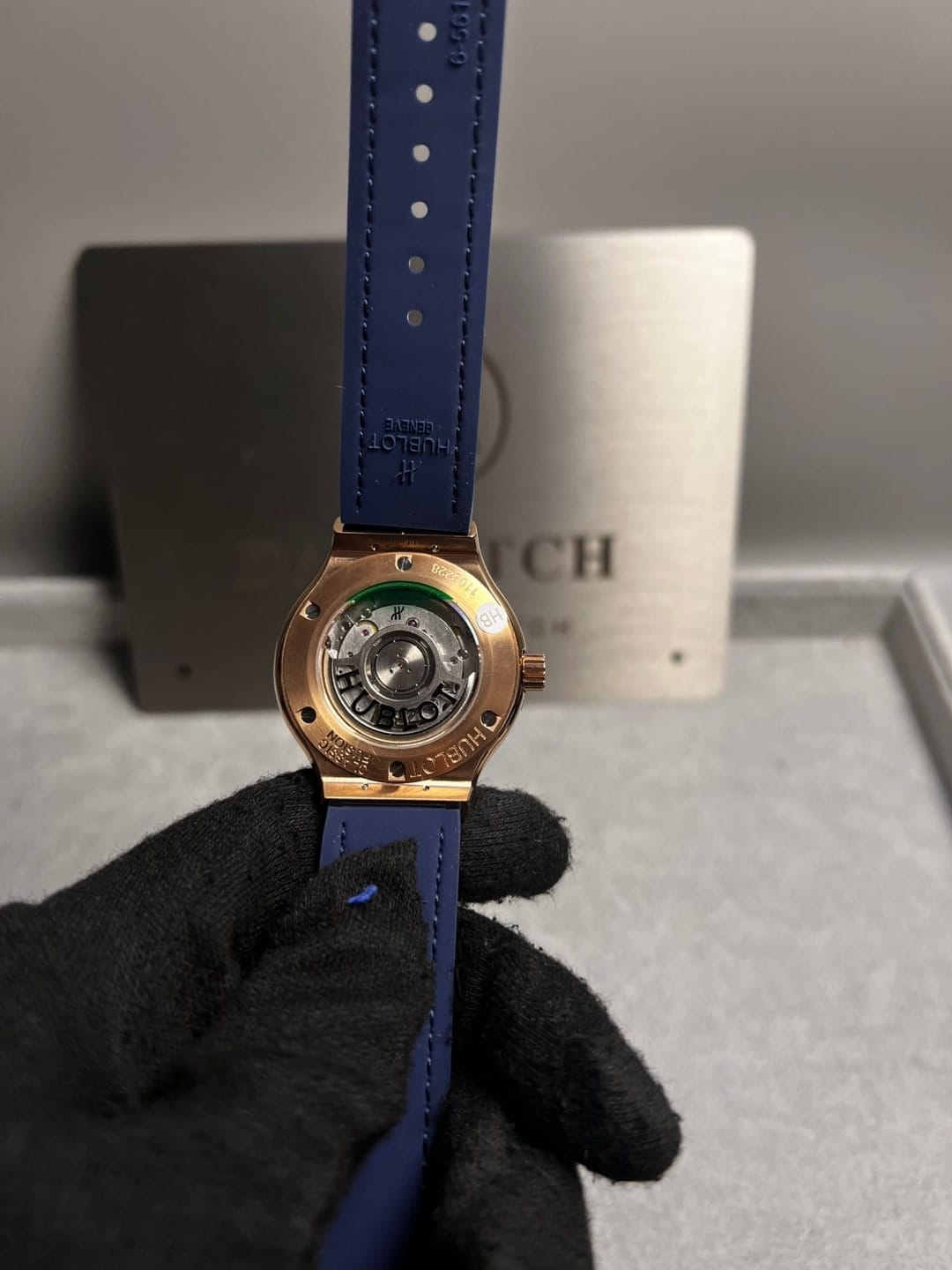 위블로 클래식퓨전 티타늄 콤비 청판 가죽러버밴드 42mm 18