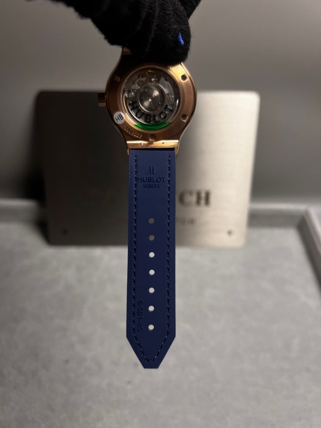 위블로 클래식퓨전 티타늄 콤비 청판 가죽러버밴드 42mm 19