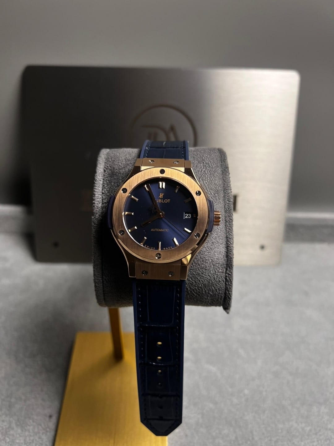 위블로 클래식퓨전 티타늄 콤비 청판 가죽러버밴드 42mm 21