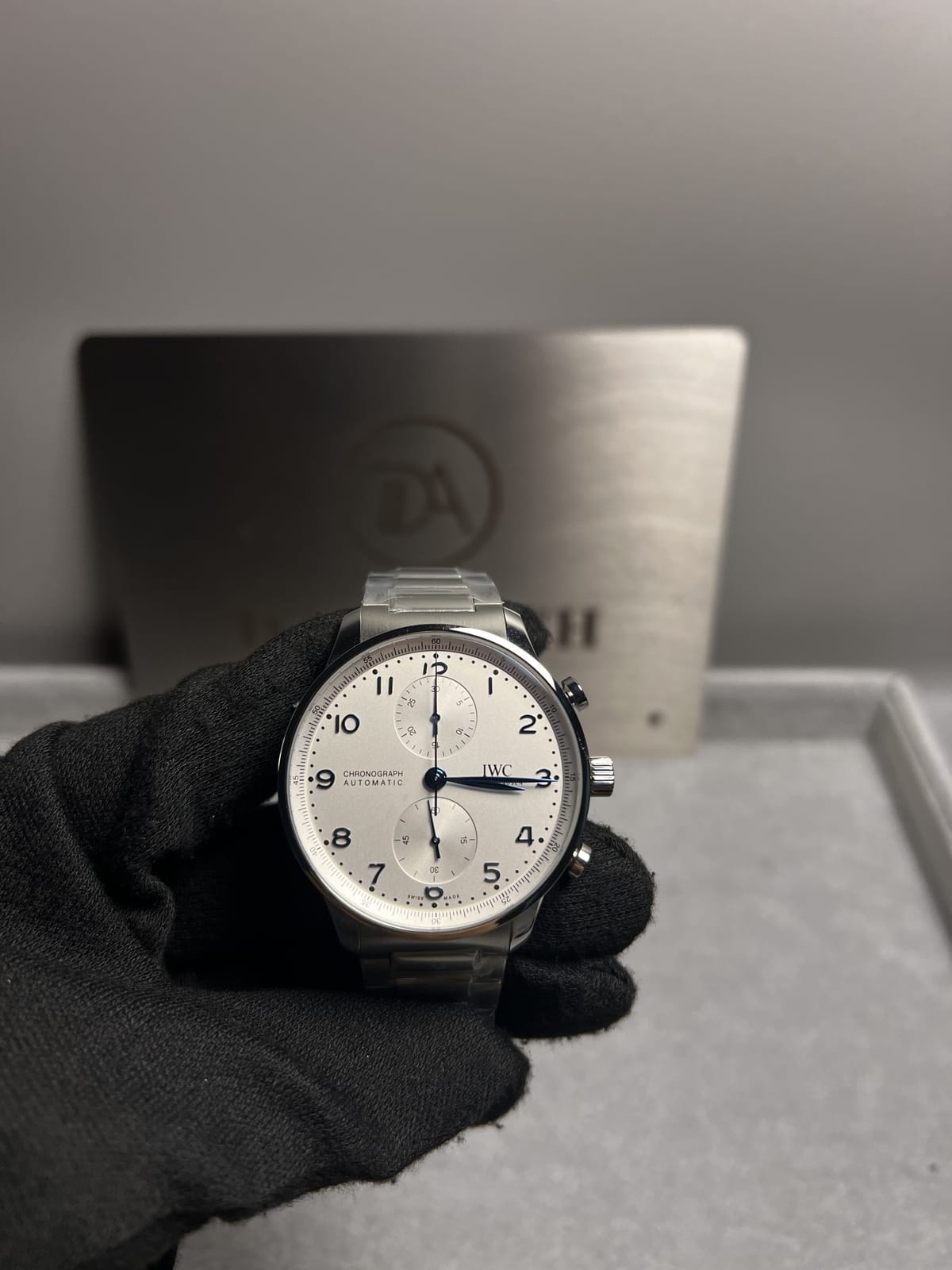 IWC 포르투기즈 크로노 실버 화이트블루 다이얼 41mm 4