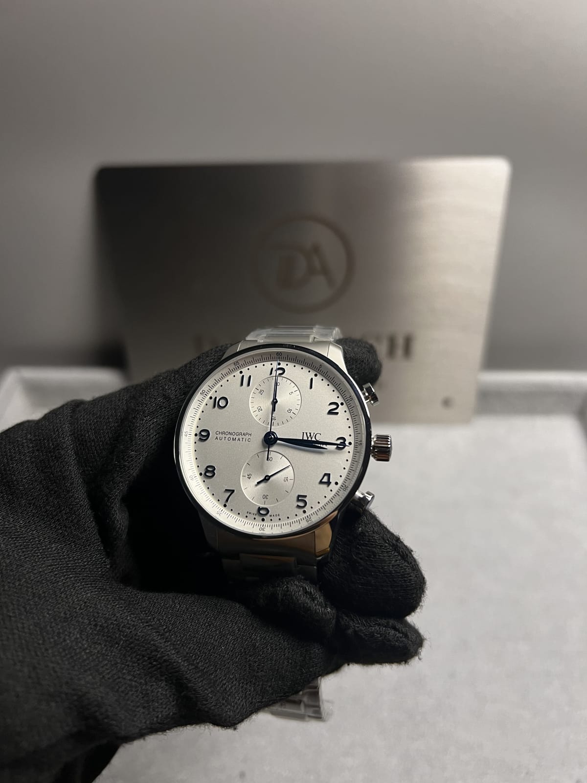 IWC 포르투기즈 크로노 실버 화이트블루 다이얼 41mm 7