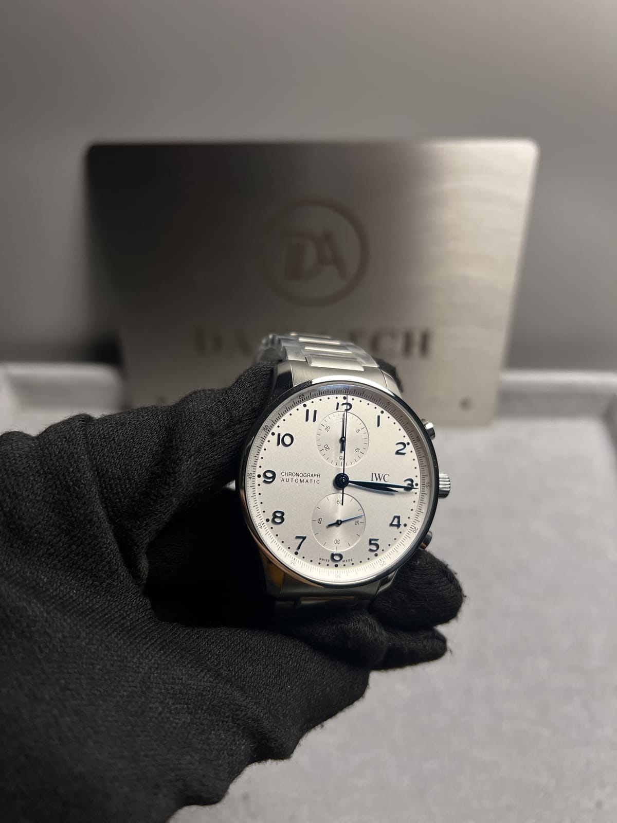 IWC 포르투기즈 크로노 실버 화이트블루 다이얼 41mm 8