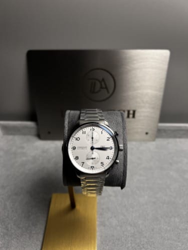 IWC 포르투기즈 크로노 실버 화이트블루 다이얼 41mm