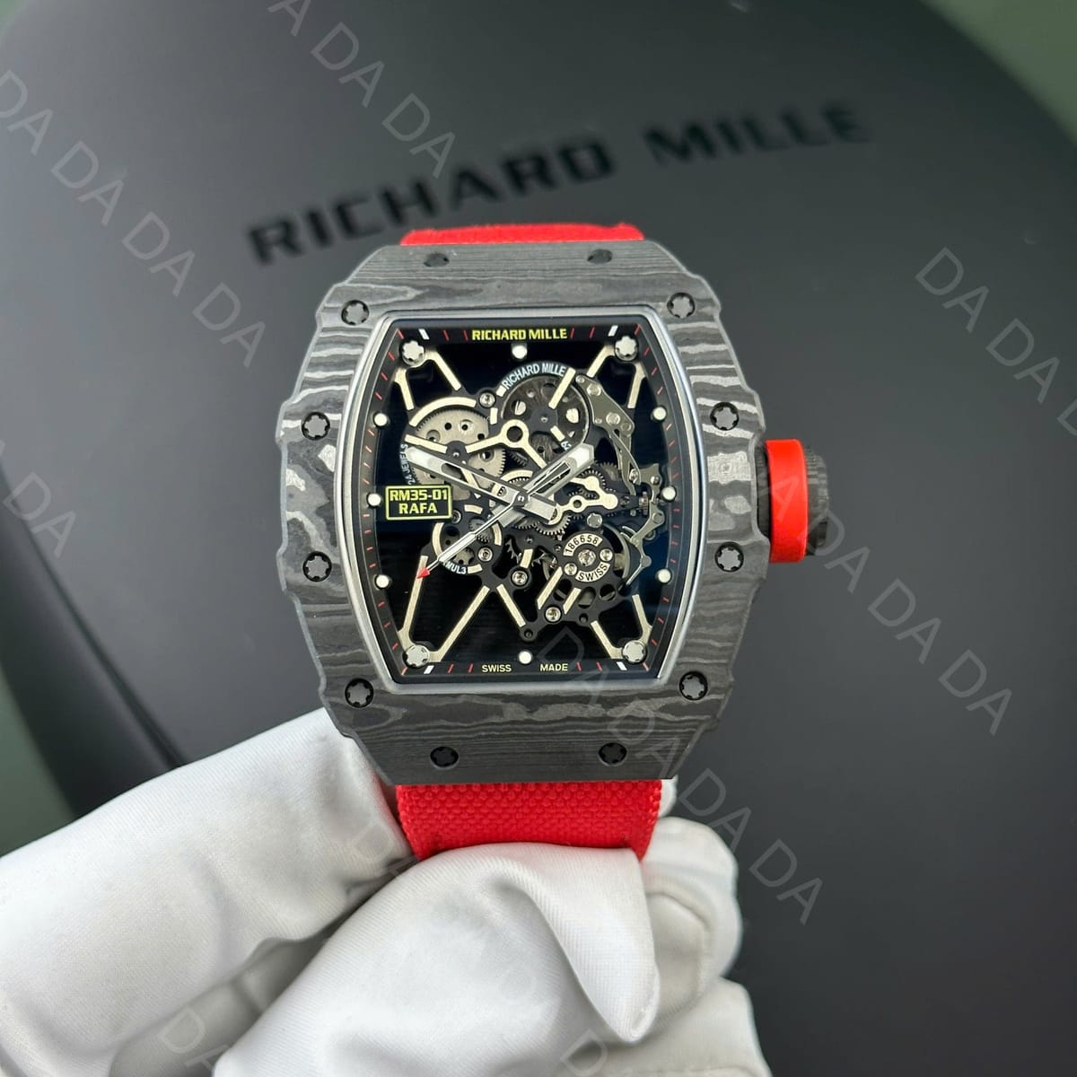리차드밀 RM35-01 라파엘 나달 카본 레드 러버밴드 3