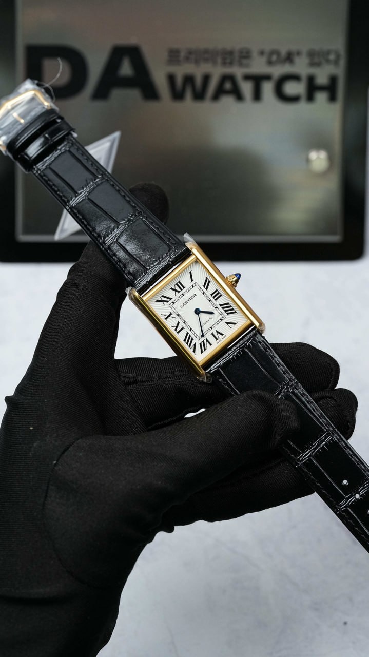 까르띠에 탱크 루이 옐로우골드 금통 가죽밴드 27.8×38.1mm 4